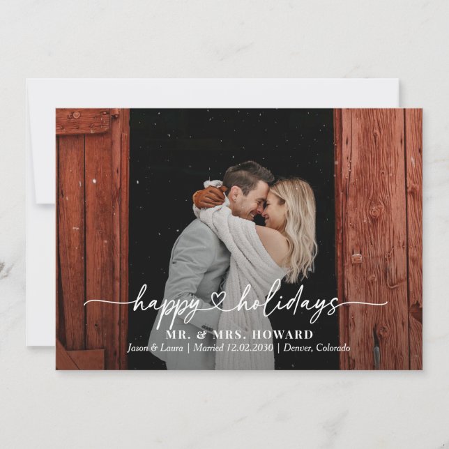 Darling Heart Glad helg Photo Card Julkort (Framsida)