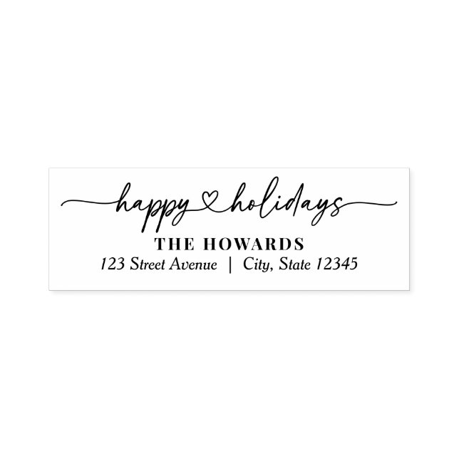 Darling Heart Glad helg Self-Inking Frimärke Självfärgande Stämpel (Design)