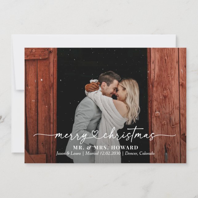 Darling Heart God jul Photo Card Julkort (Framsida)