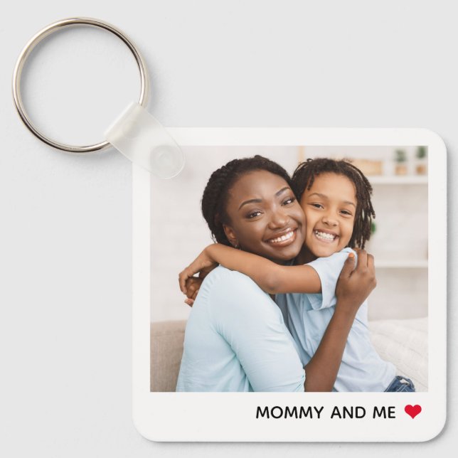 Darling Heart Personlig Photo Keychain Nyckelring (Framsida)