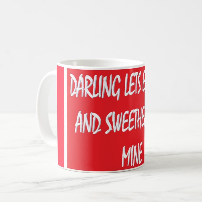 Darling Lets Entwine älskare rosa Kaffemugg (Framsida vänster)