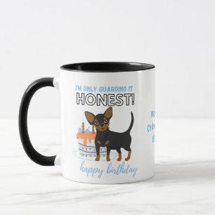 Darling shorthar Black Chihuahua MAMMA Birthday Mugg