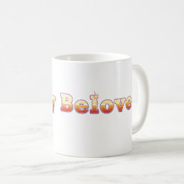 "Darly Beloved" Bibelfras med gyllene text  Kaffemugg