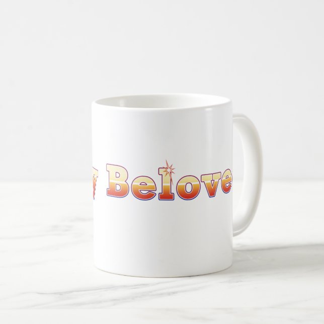 "Darly Beloved" Bibelfras med gyllene text  Kaffemugg (Framsida höger)