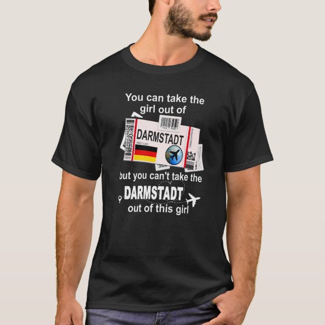 Darmstadt Boarding Pass - Darmstadt Girl - Darmsta T Shirt (Framsida)