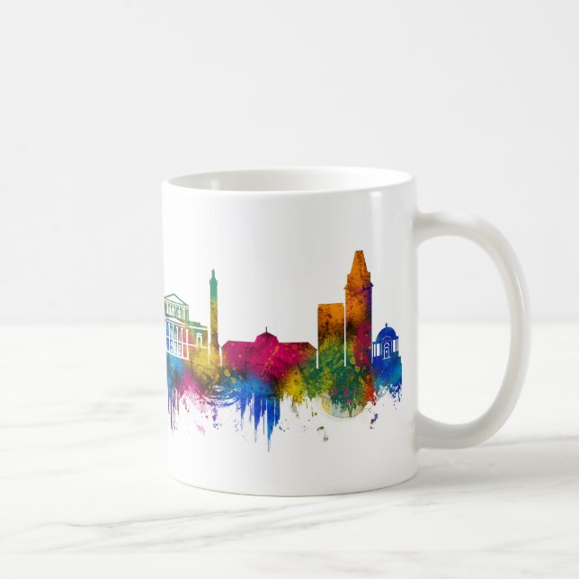 Darmstadt Germany Skyline Kaffemugg (Höger)