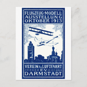 Darmstadt luftShow 1913 Vykort