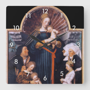 Darmstadt Madonna, Holbein the Younger Fyrkantig Klocka
