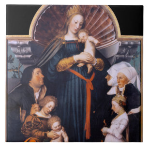 Darmstadt Madonna, Holbein the Younger Kakelplatta