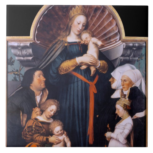 Darmstadt Madonna, Holbein the Younger Kakelplatta (Framsidan)