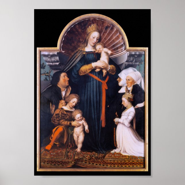 Darmstadt Madonna, Holbein the Younger Poster (Framsidan)