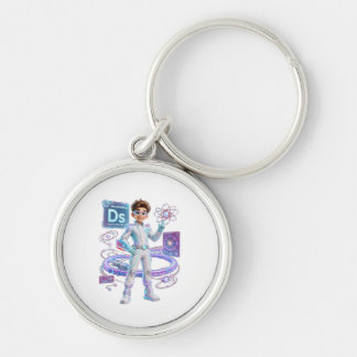 # Darmstadtium (Ds) – Atomnummer 110 | ATOMIVRA Rund Silverfärgad Nyckelring