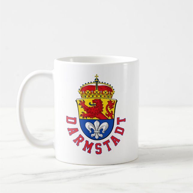 Darmstadts flagga, Tyskland Kaffemugg (Vänster)