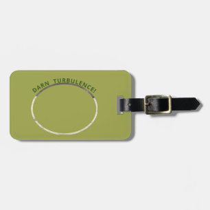 "DARN TURBULENCE!"/sköldpadda på baksidan! Bagagebricka