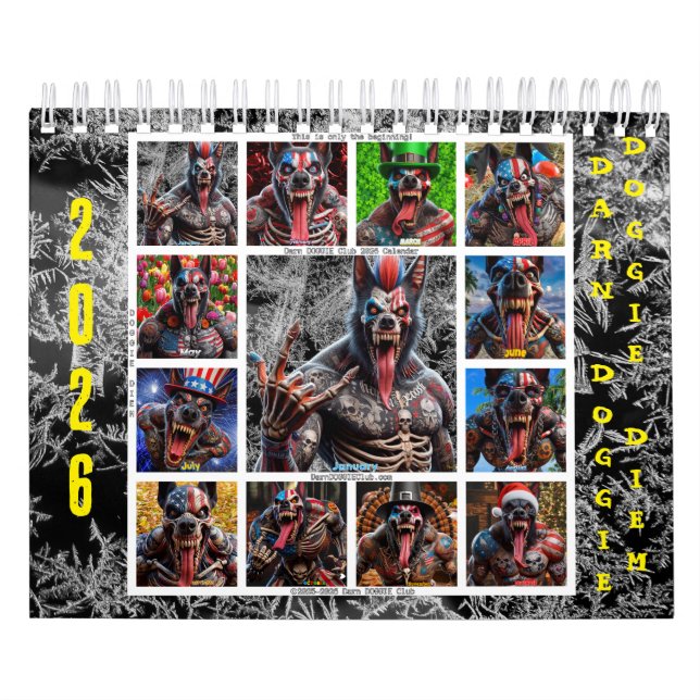 DarnDOGGIEClub 2026 Calendar Kalender (Omslag)
