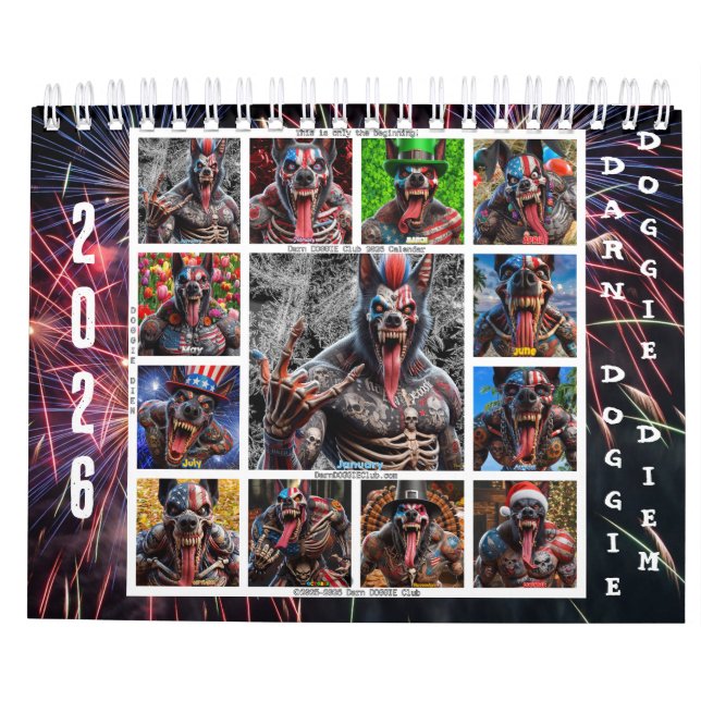 DarnDOGGIEClub 2026 Calendar Kalender (Baksida)