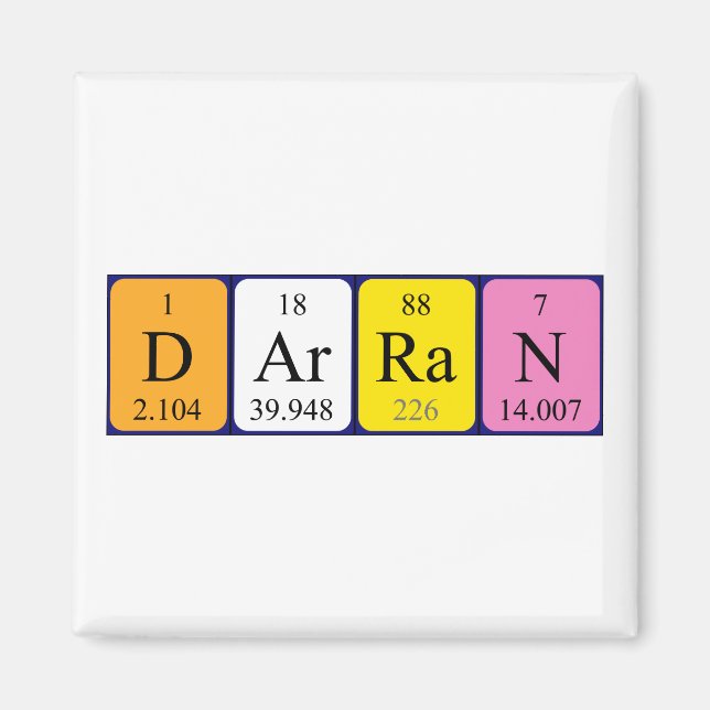 Darran Periodisk magnet bord namn (Framsidan)