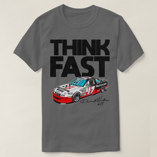 Darrell Waltrip Tänka Fast T Shirt (Design framsida)
