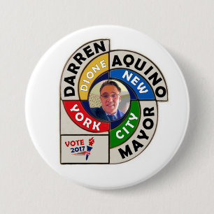 Darren Dione Aquino för NYC Mayor 2017 Knapp