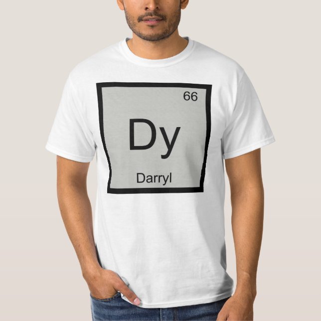 Darryl Namn kemi Inslag Periodic Bord Tee (Framsida)
