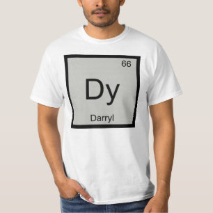 Darryl Namn kemi Inslag Periodic Bord Tee Shirt