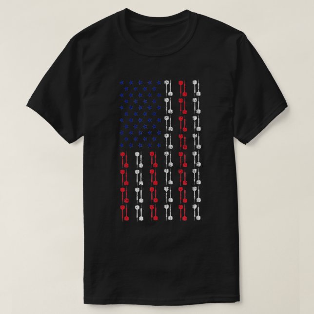 Dart American Flagga Bullshooter Patriotic Darts G T Shirt (Design framsida)