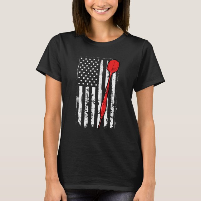 Dart arrow and a US flag T Shirt (Framsida)