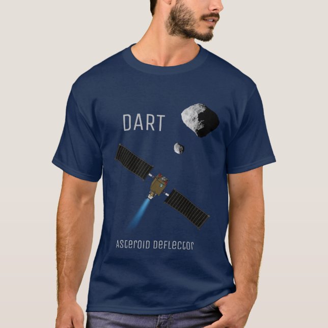 DART Asteroid som bryter ned rymdfarkoster T Shirt (Framsida)