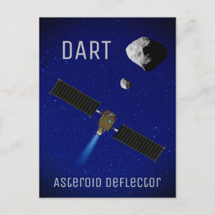 DART Asteroid som bryter ned rymdfarkoster Vykort