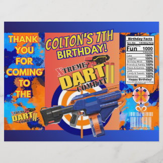Dart Battle Birthday Chip Bag! Reklamblad