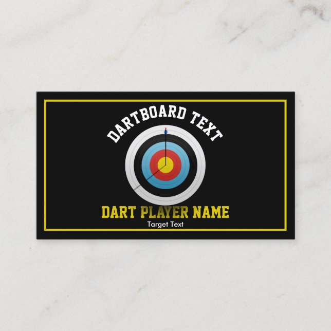 Dart Board Black Visitkort (Framsida)