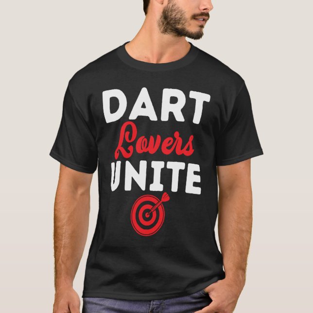 Dart Board Dart  Unite Dar for Teams T Shirt (Framsida)