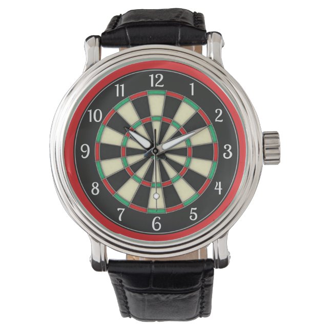 Dart Board Sporty Stil Armbandsur (Framsida)