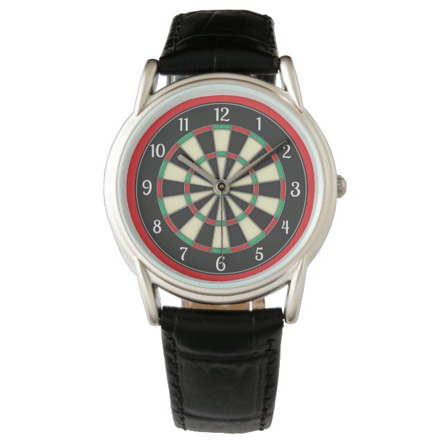 Dart Board Sporty Stil Armbandsur (Framsida)