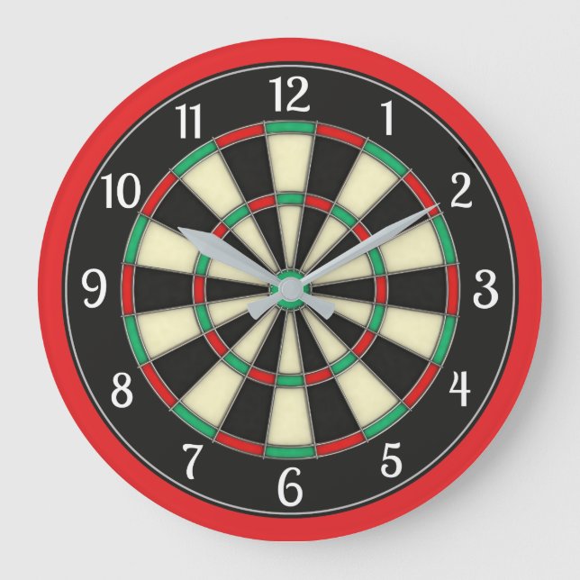 Dart Board Stil Man Cave Stor Klocka (Framsida)