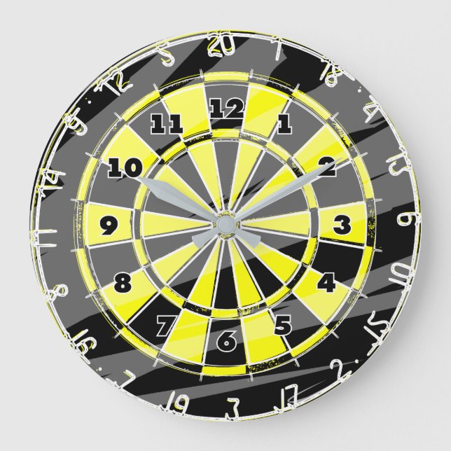 Dart board-väggklocka för stora fläkt och entusias stor klocka (Framsida)