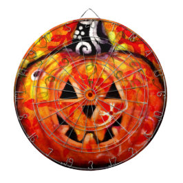 Dart Board - Whimsical Halloween Jack o lantern Darttavla