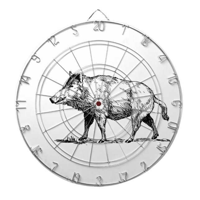 Dart board wild boar / Dartscheibe Wildschwein Darttavla (Framsidan)