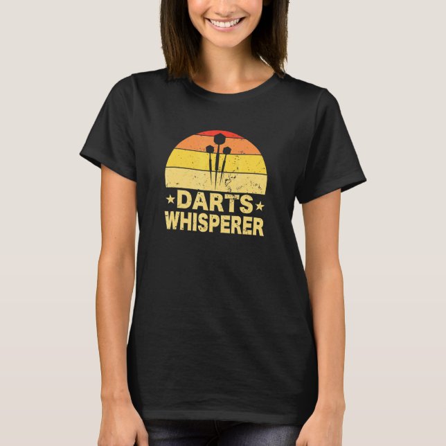 Dart Darts Whisperer Darts Player Dartboard Flight T Shirt (Framsida)