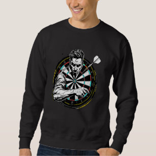 Dart Design Dart Spelar Outfit Dart Turnering Tri Lång Ärmad Tröja