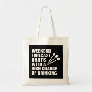 Dart Funny Darts Player Drinking Helg Gift Tygkasse