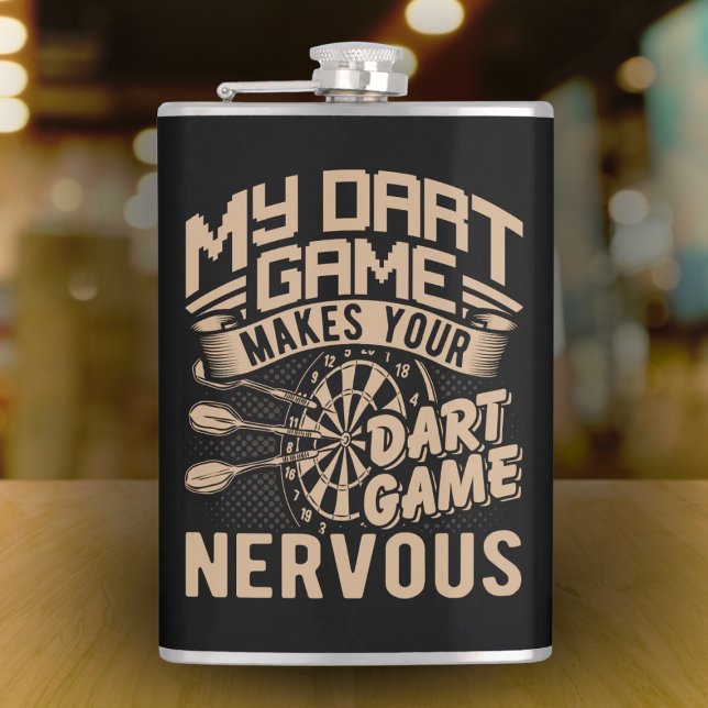 Dart Game Flex Vinyl Wrapped Flask 8 oz. Fickplunta (Skapare uppladdad)