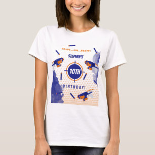 Dart Gun Battle Krig Boys Födelsedagsfest Mamma T Shirt