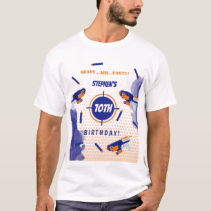 Dart Gun Battle Krig Boys Födelsedagsfest Pappa T Shirt