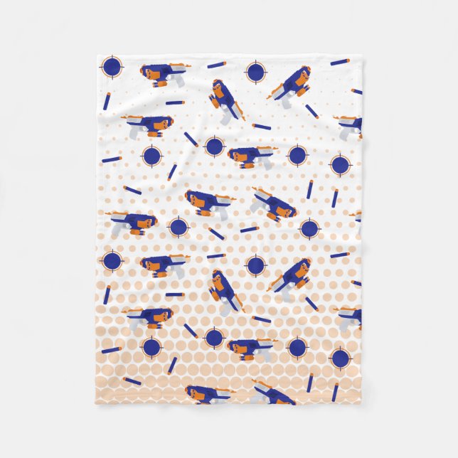 Dart Gun Battle Krig Boys Target Mönster Fleecefilt (Framsidan)