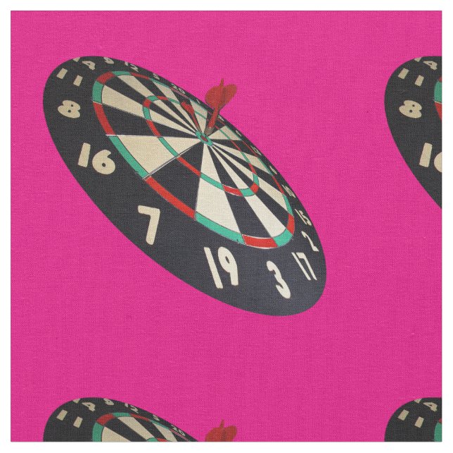 Dart in a Bullseye on a Dartboard, Tyg (Närbild)