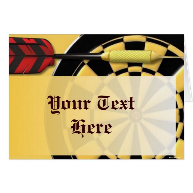 Dart-kort Hälsningskort (Framsidan Horizontal)