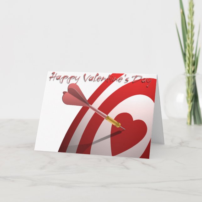 Dart och hjärta helgkort (Framsida)