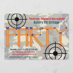 Dart Party Birthday-inbjudan Inbjudningar