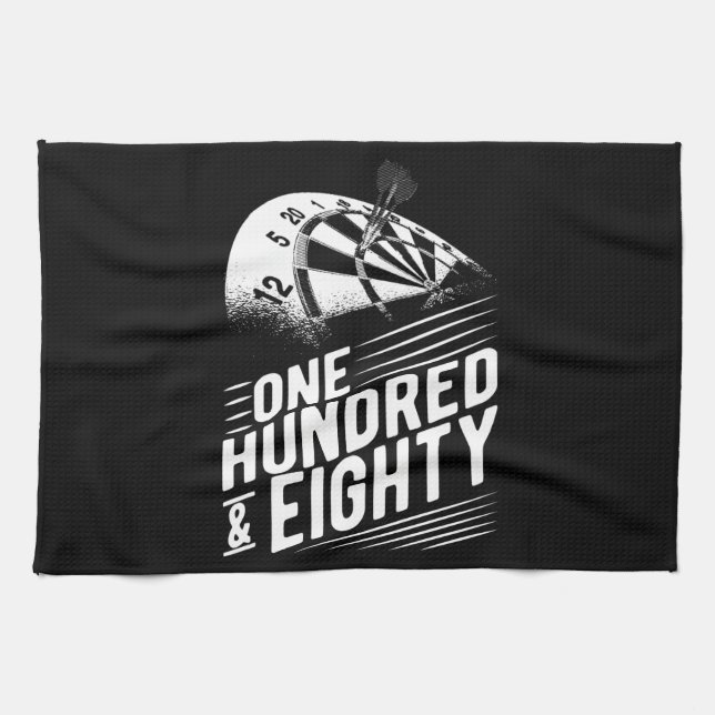 Dart Player 180 Dart Manar Retro Dartboard Kökshandduk (Horisontell)